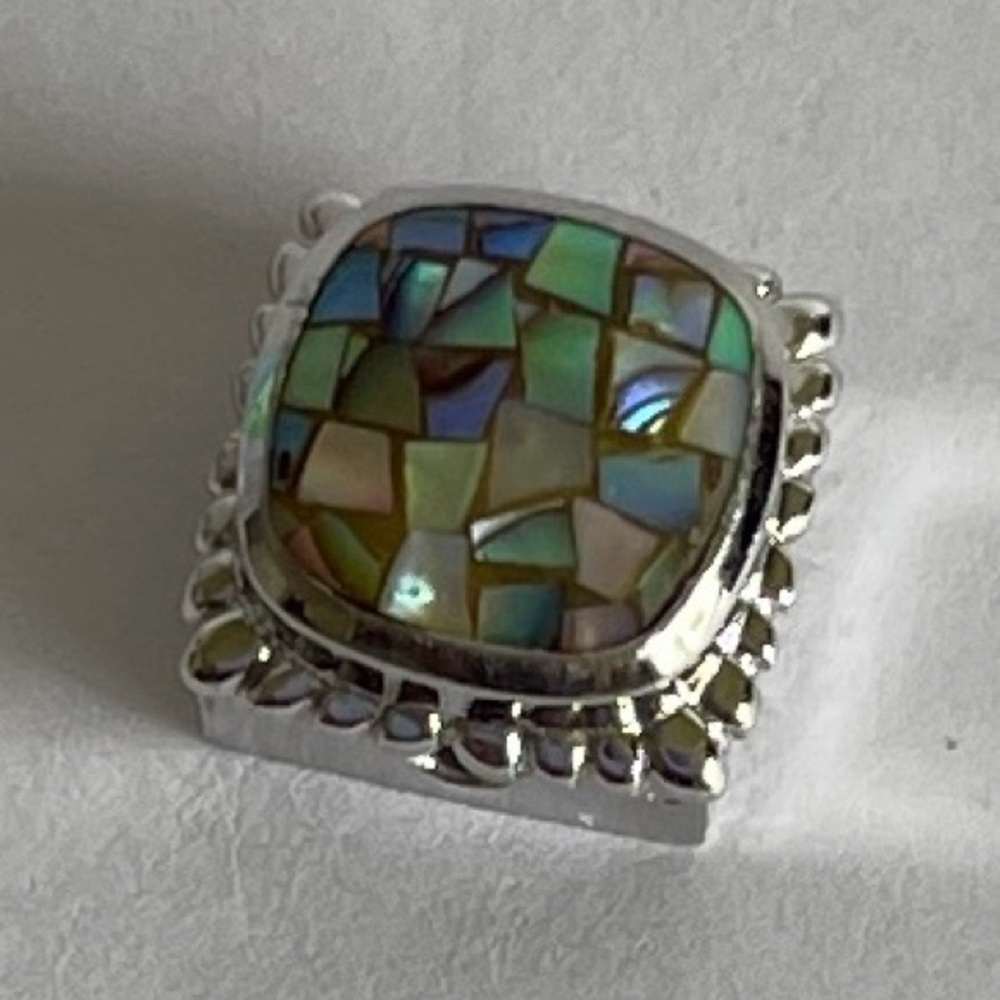 Women’s Caerleon Silver and Gold Ring with Interchangeable Gemstones. - Picture 13 of 16